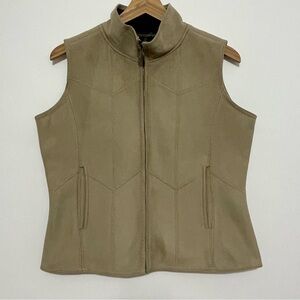 Outback Trading Company Women's Tan Microsuede Vest Size Small